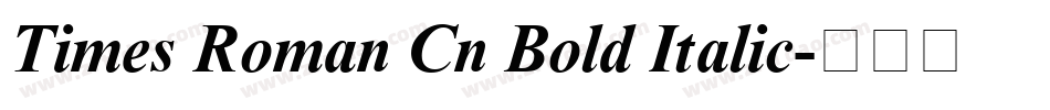 Times Roman Cn Bold Italic字体转换